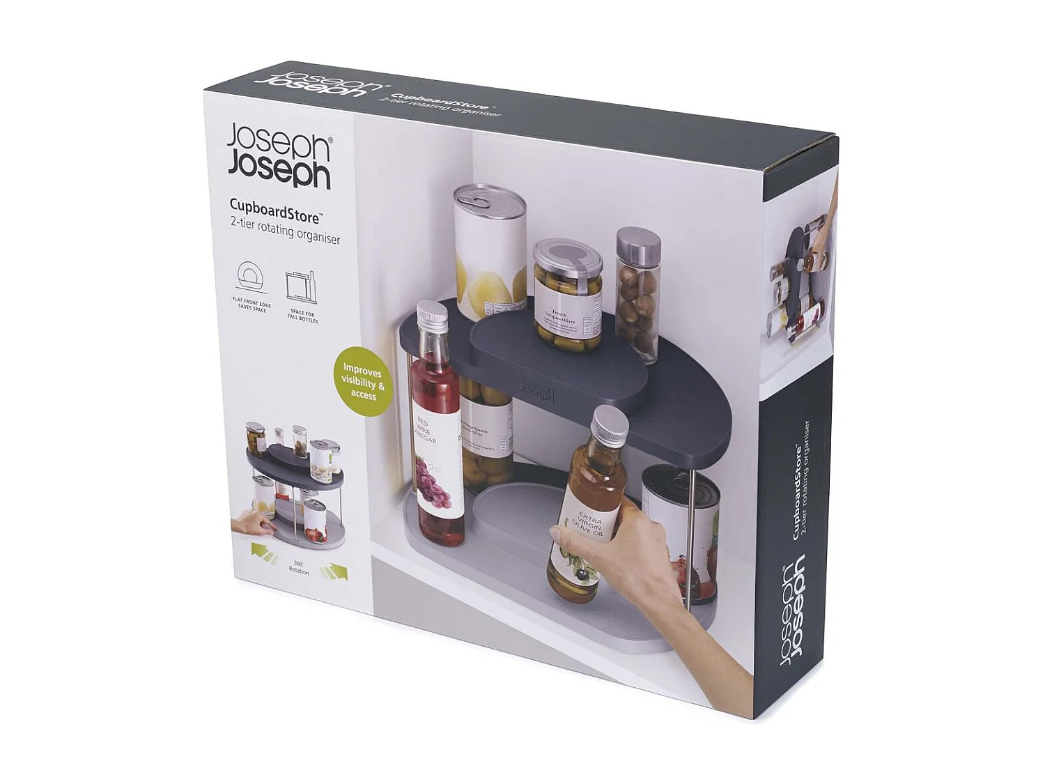 Organizador giratorio de 2 niveles Almacén de armarios