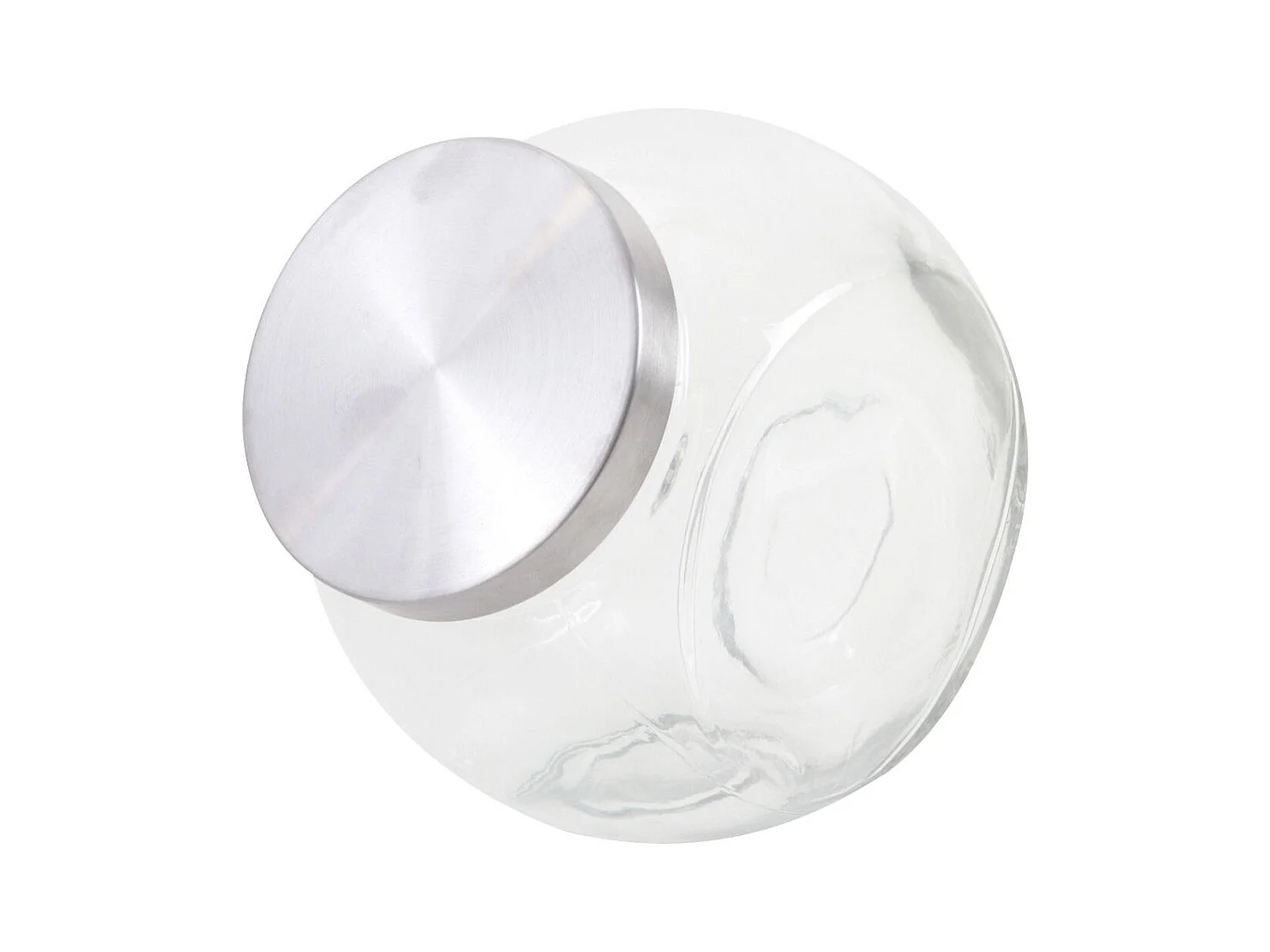 Bonbonniere aus Glas und Metall