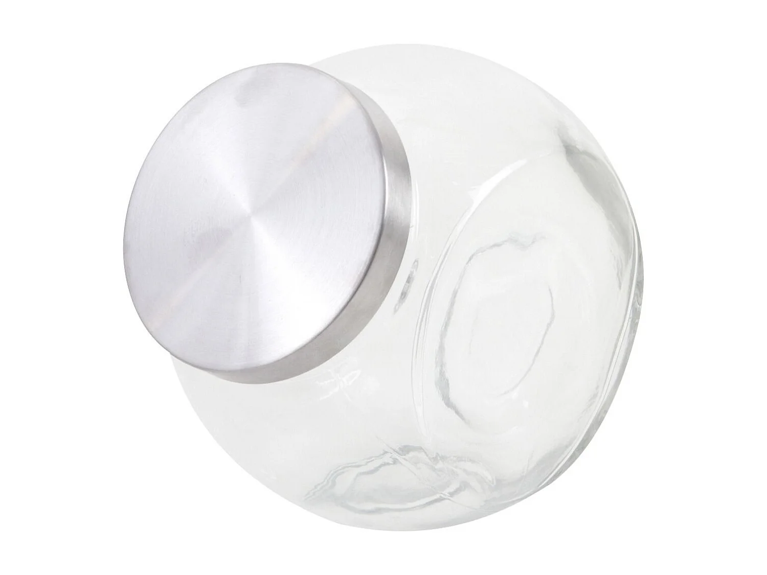 Bonbonniere aus Glas und Metall