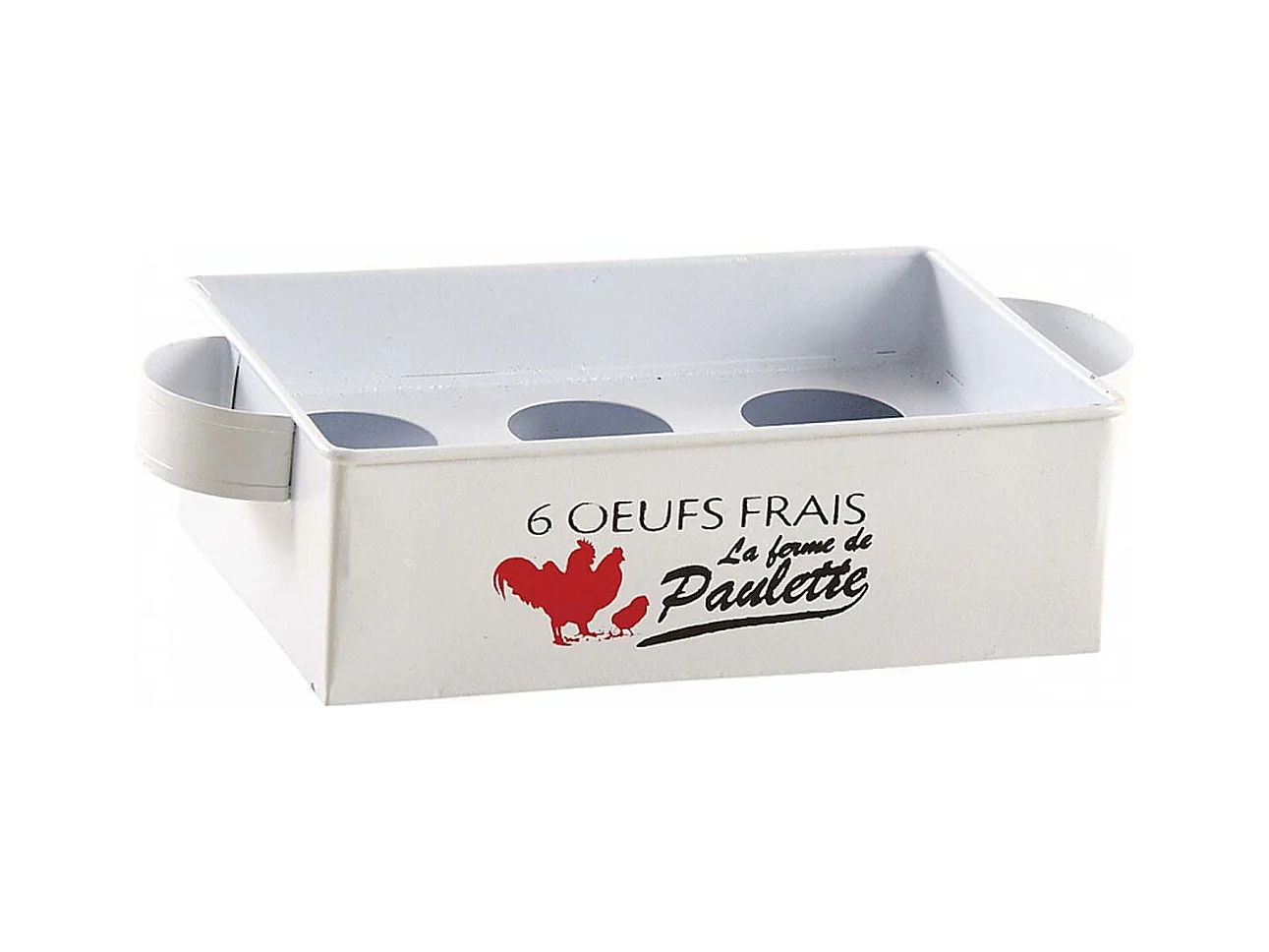 Boîte à oeufs en métal La ferme de Paulette