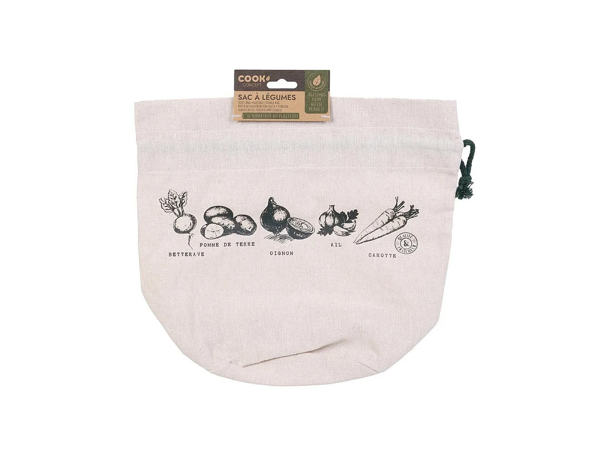 Sac de Conservation "Réutilisable" 26cm Blanc