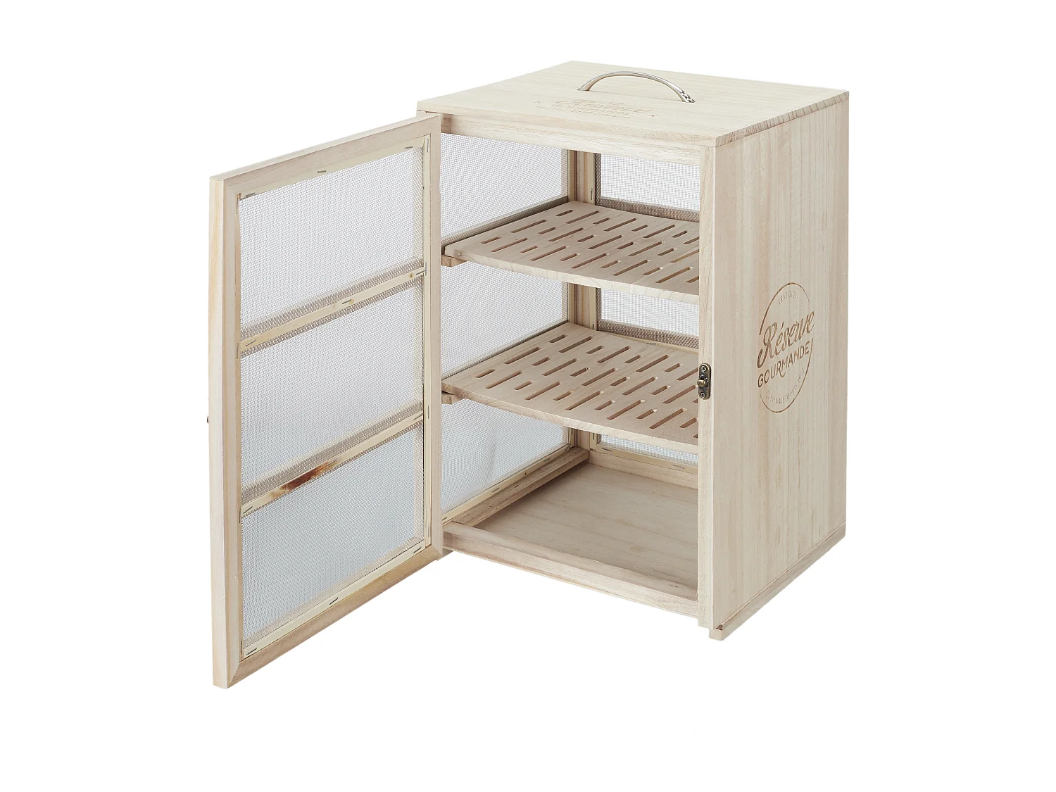 Speisekammer aus Holz Gourmet-Reserven 3 Ebenen