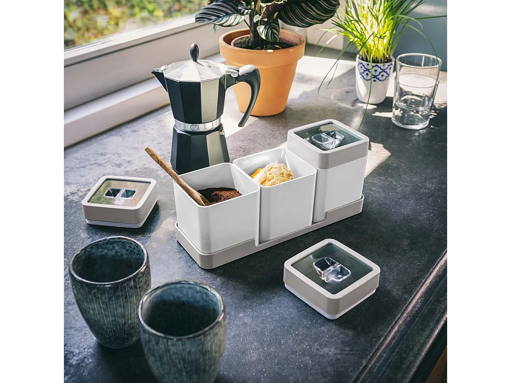 Aufbewahrungsdose auf Sockel "Sigma Home Dry food" 0,6 L (3er-Pack)