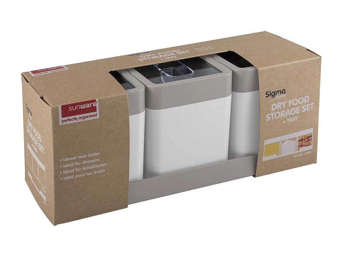 Aufbewahrungsdose auf Sockel "Sigma Home Dry food" 0,6 L (3er-Pack)
