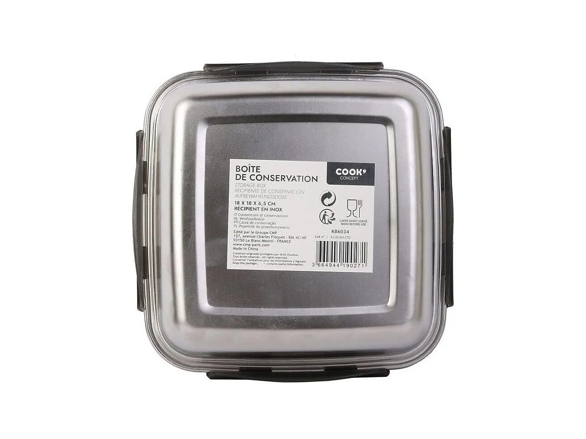 Boite De Conservation Carree Inox4