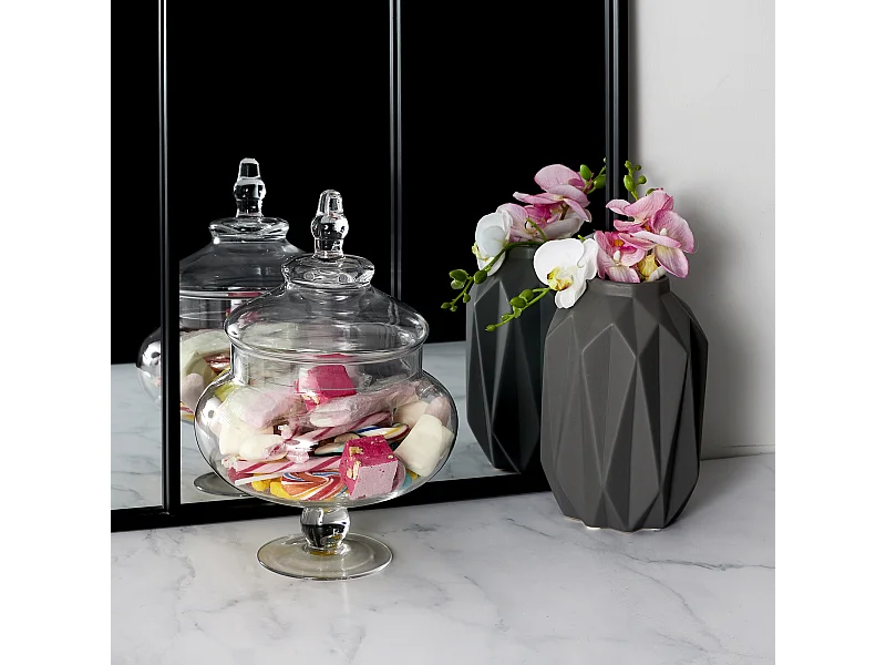 Bonbonniere Sur Pied D20cm Transparent