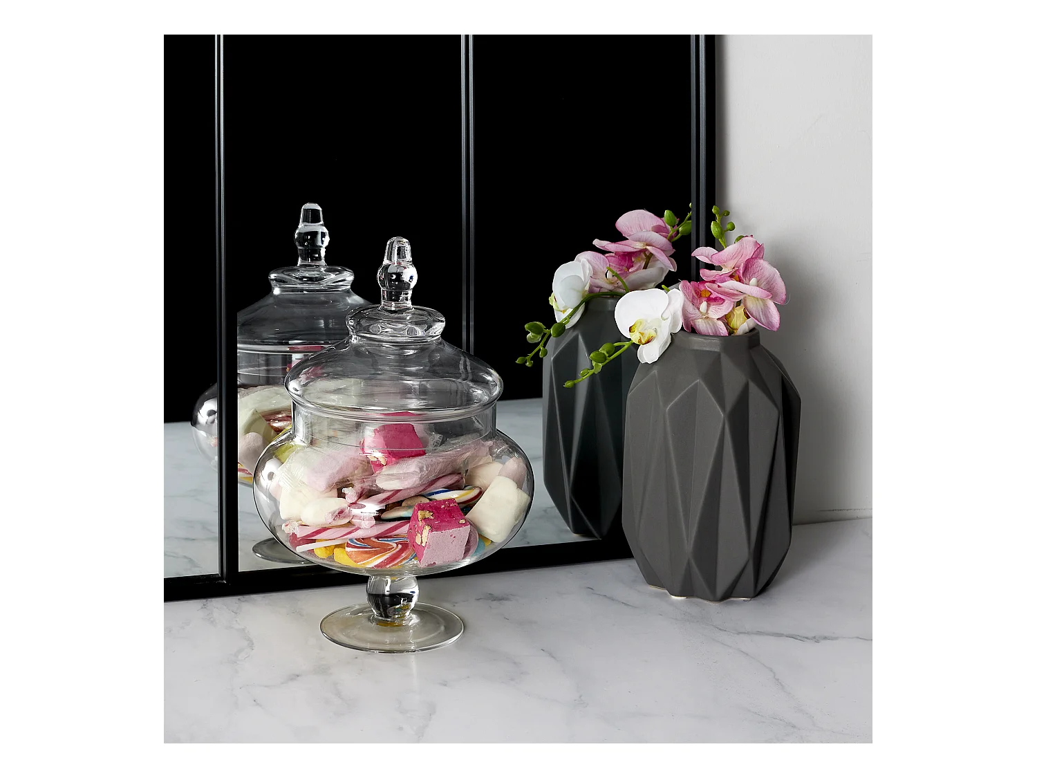 Bonbonniere Sur Pied D20cm Transparent