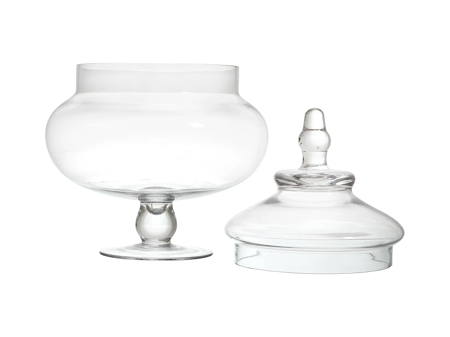 Bonbonniere Sur Pied D20cm Transparent