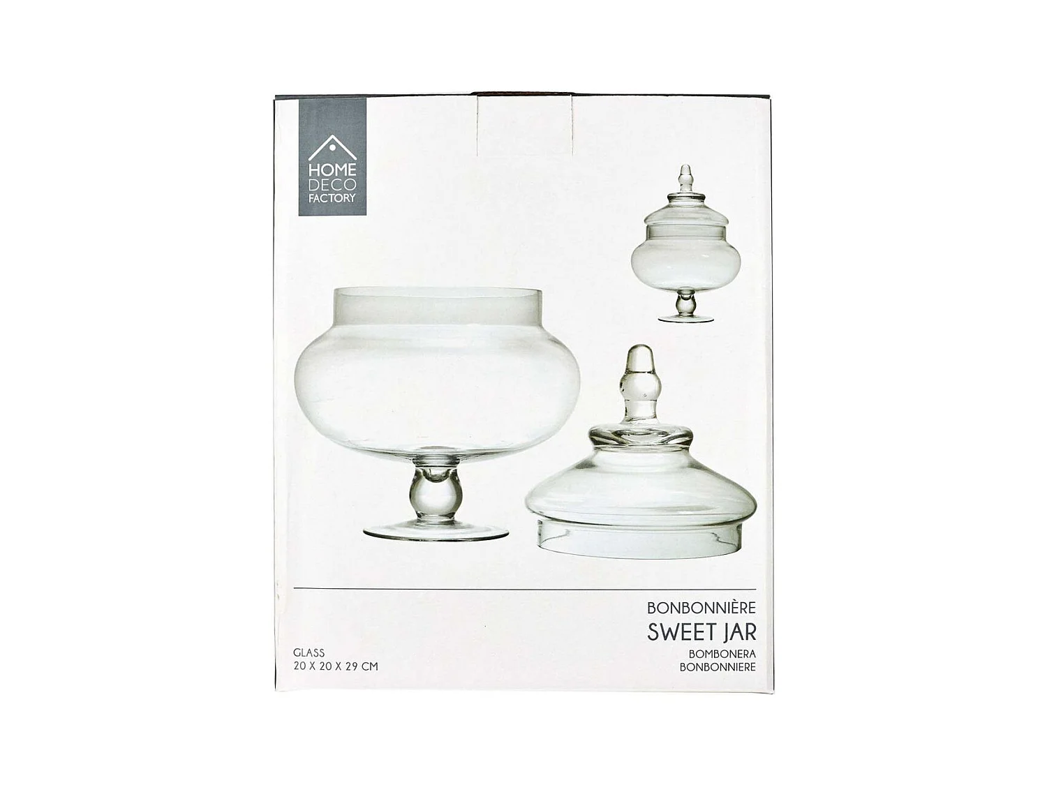 Bonbonniere Sur Pied D20cm Transparent