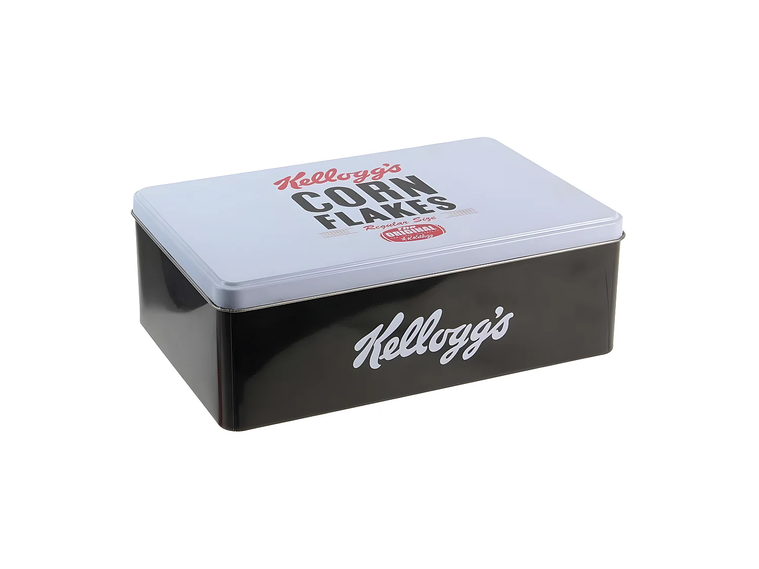 Boîte à Sucre Métal "Kellogg's Corn Flakes" 20cm Noir