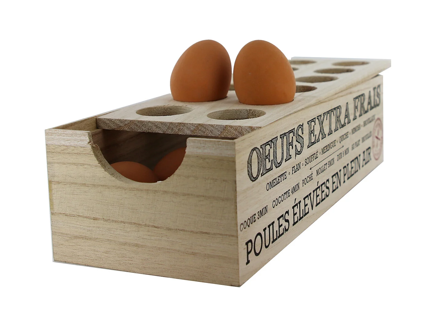 Boite A Oeufs 12 Cavites Marron, Noir