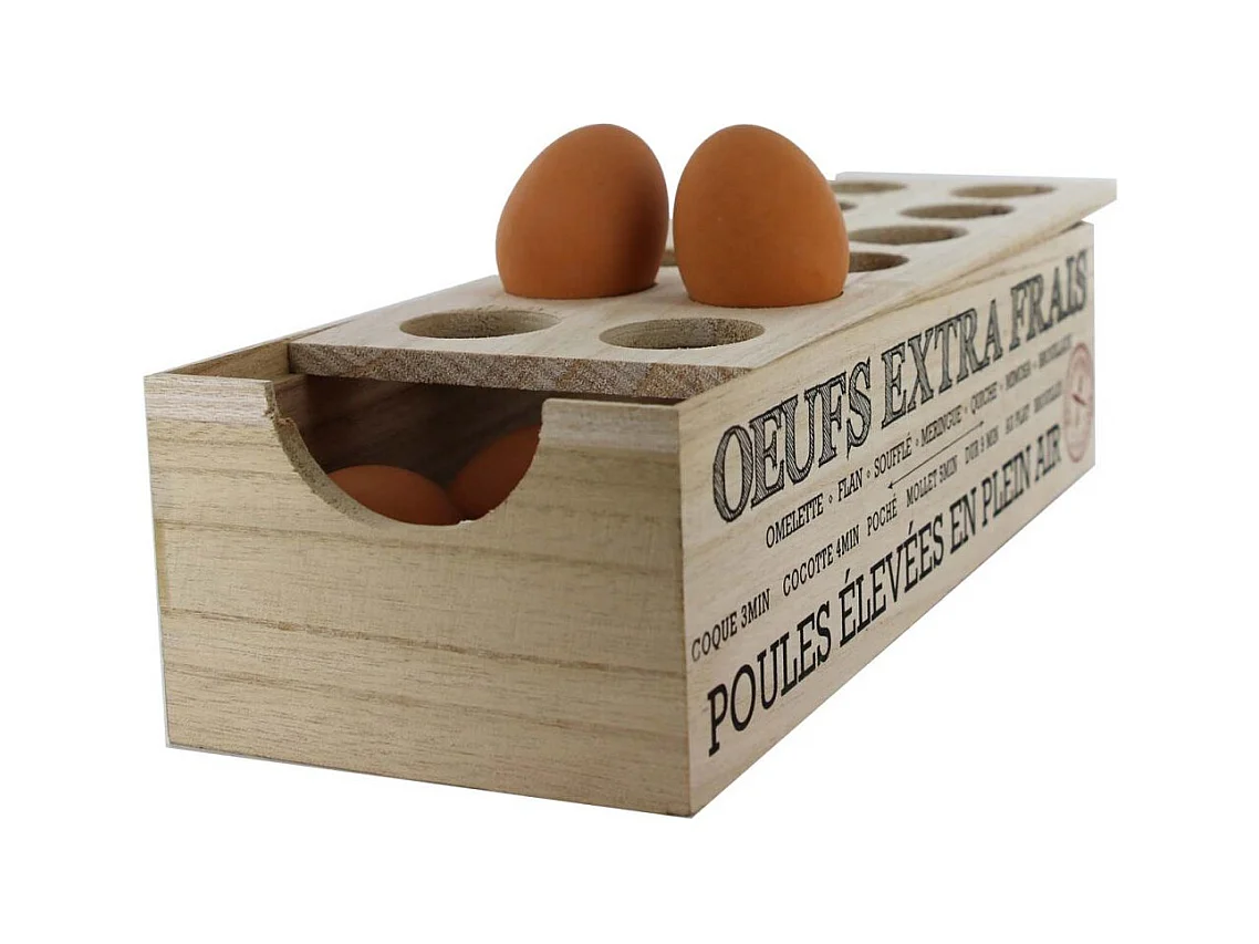 Boite A Oeufs 12 Cavites Marron, Noir