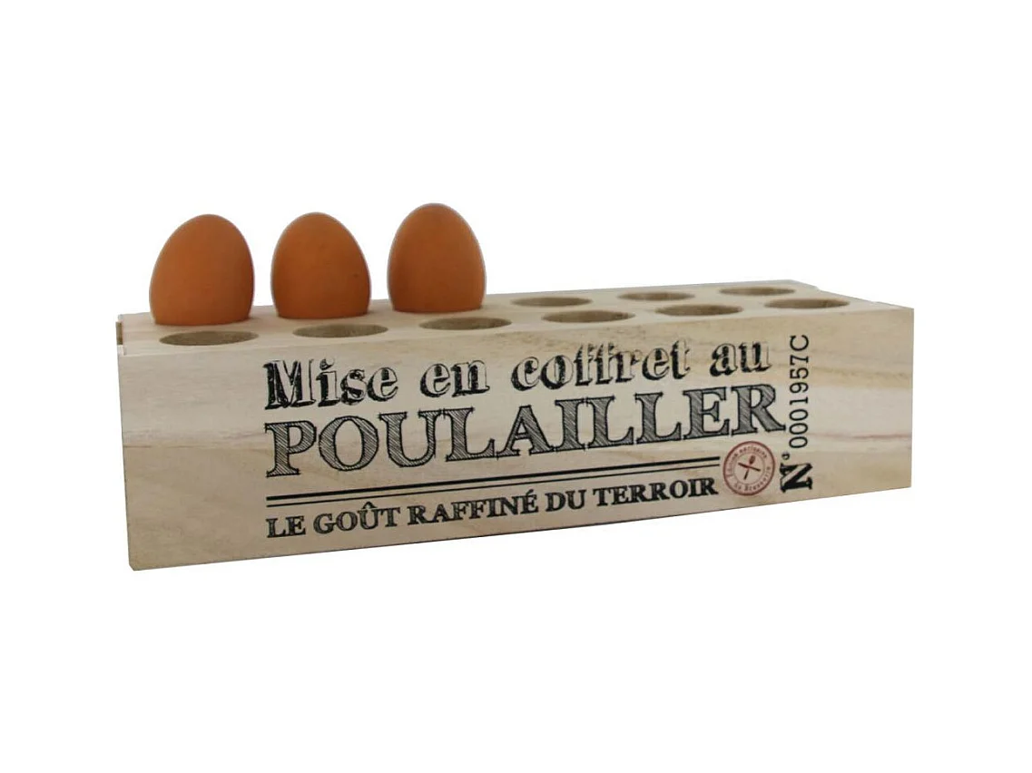 Boite A Oeufs 12 Cavites Marron, Noir