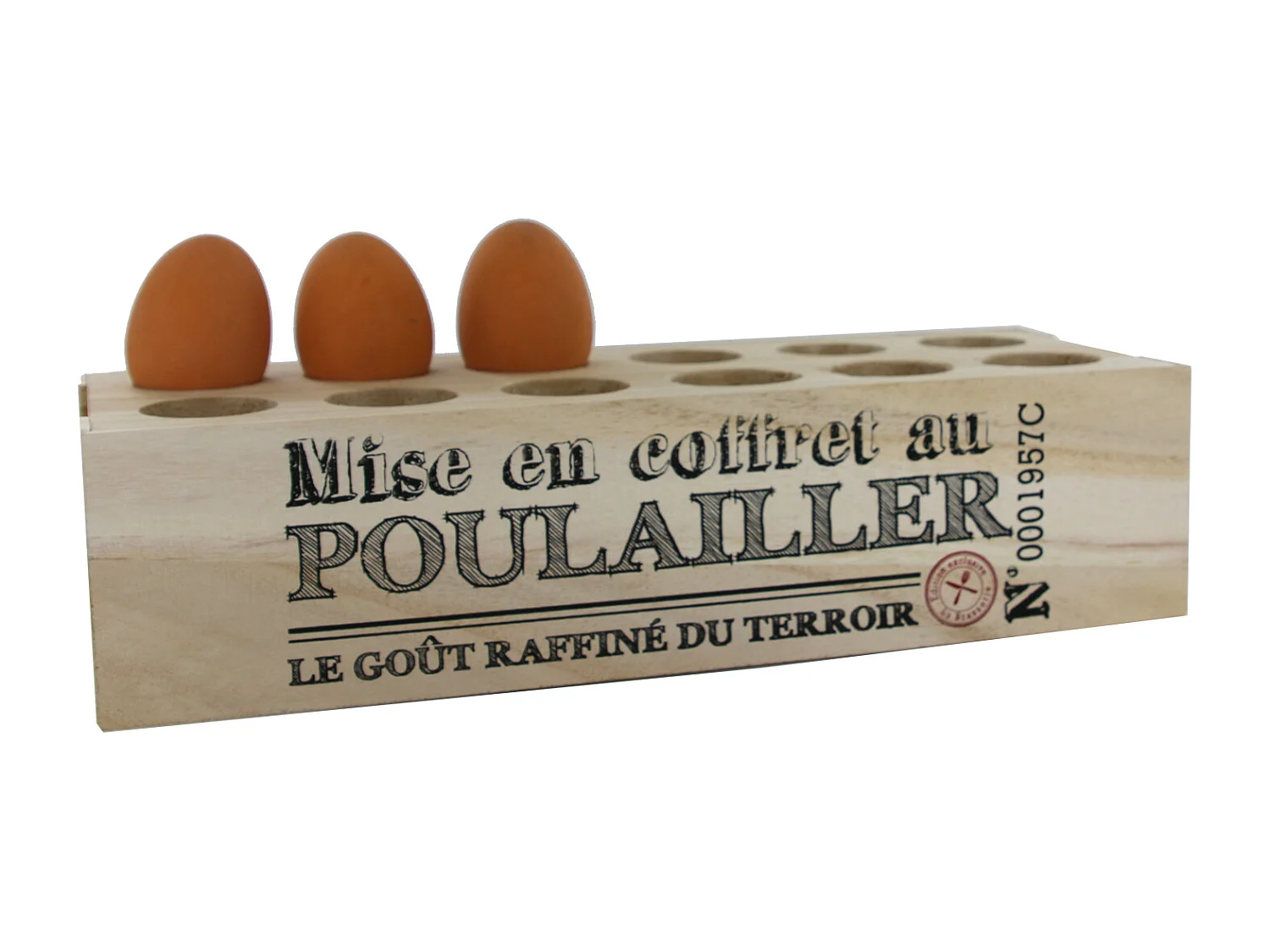 Boite A Oeufs 12 Cavites Marron, Noir