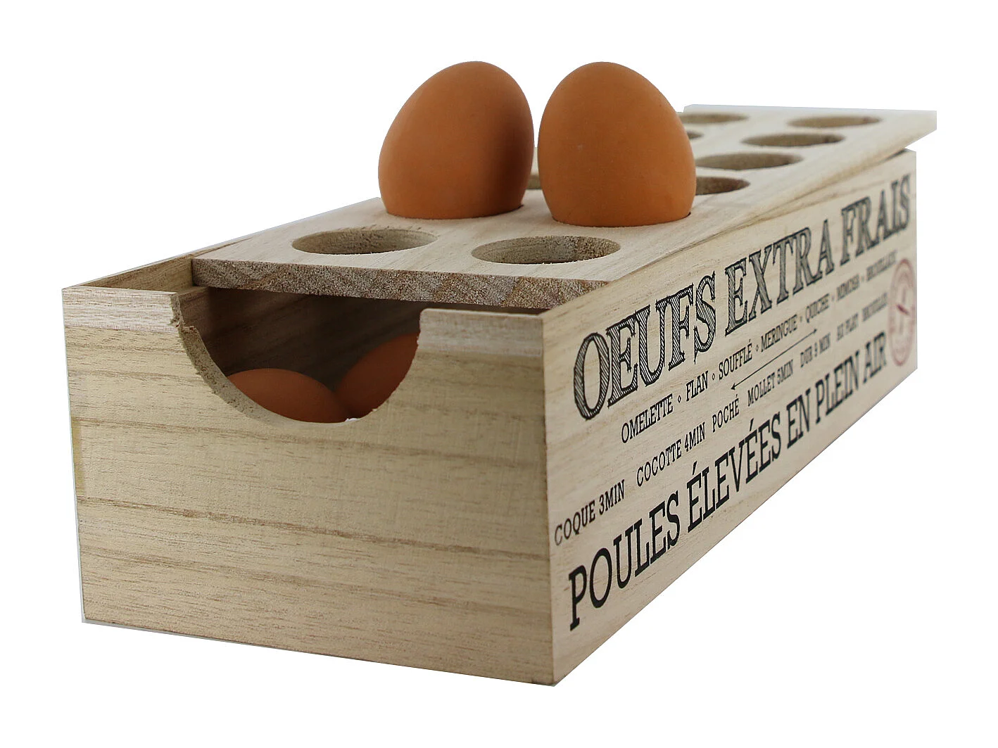 Boite A Oeufs 12 Cavites Marron, Noir