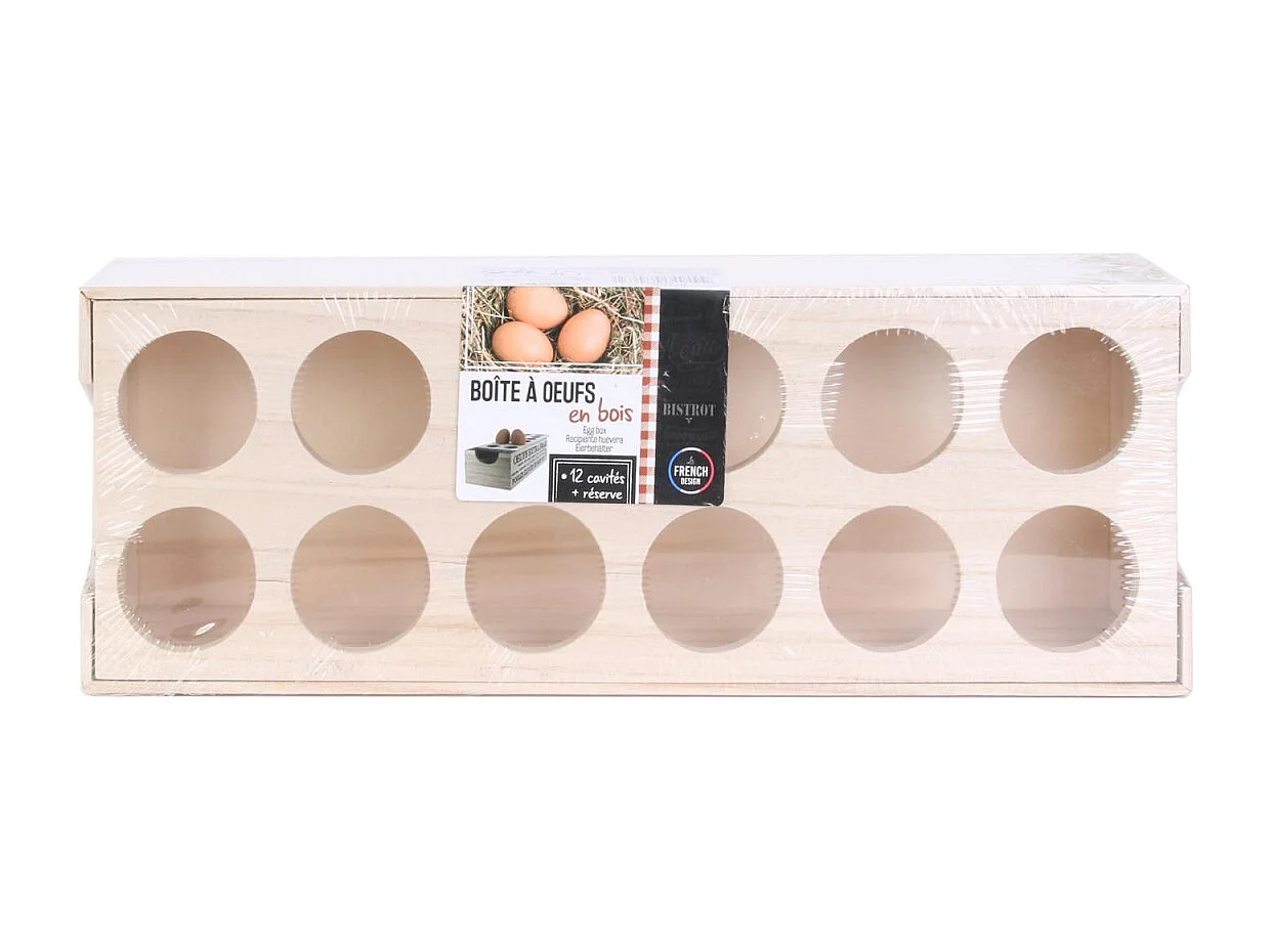 Boite A Oeufs 12 Cavites Marron, Noir
