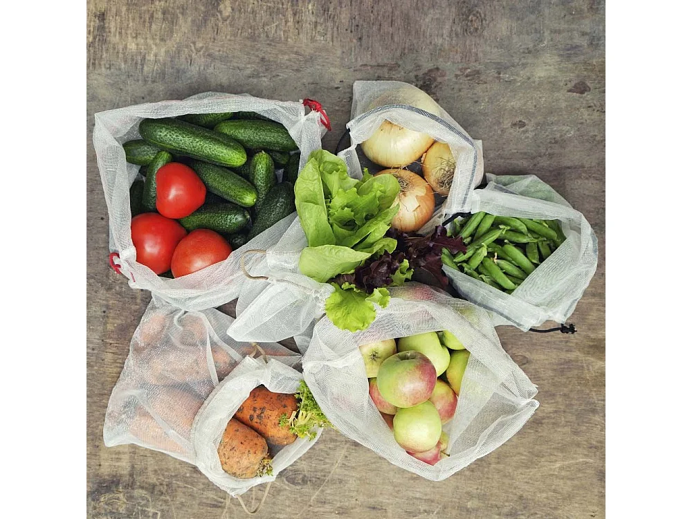 Lot de 6 Sacs Réutilisables "Utile" 41cm Multicolore