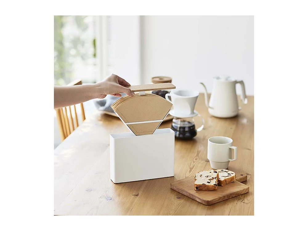 Caja metálica de almacenamiento de filtros de café Tosca