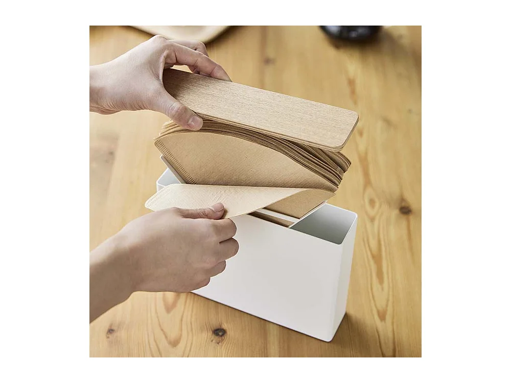 Caja metálica de almacenamiento de filtros de café Tosca