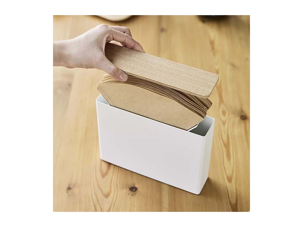 Caja metálica de almacenamiento de filtros de café Tosca