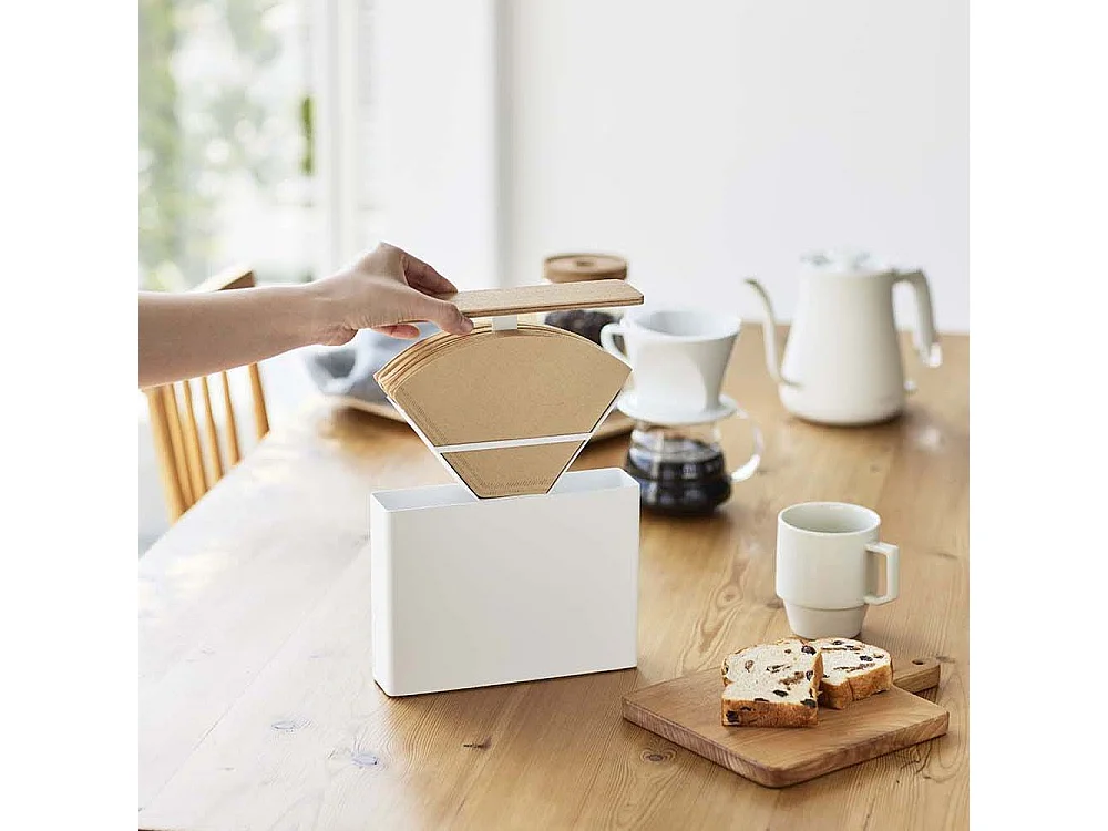 Caja metálica de almacenamiento de filtros de café Tosca