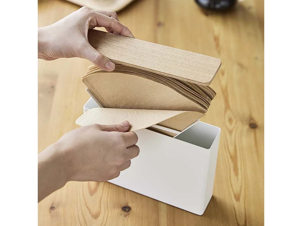 Caja metálica de almacenamiento de filtros de café Tosca