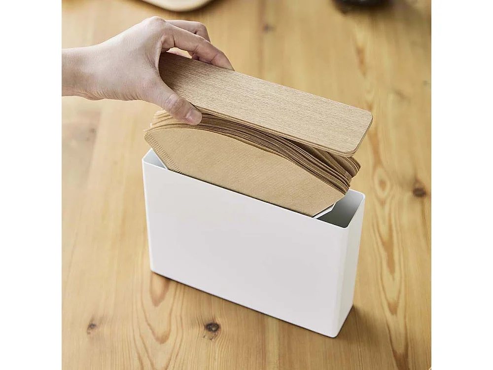 Caja metálica de almacenamiento de filtros de café Tosca