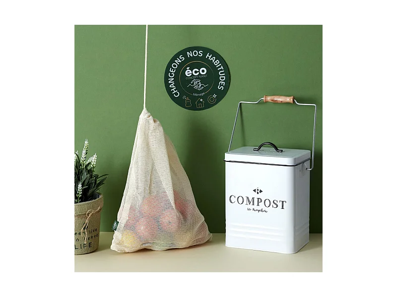 Bidone per compost vintage da 5 litri