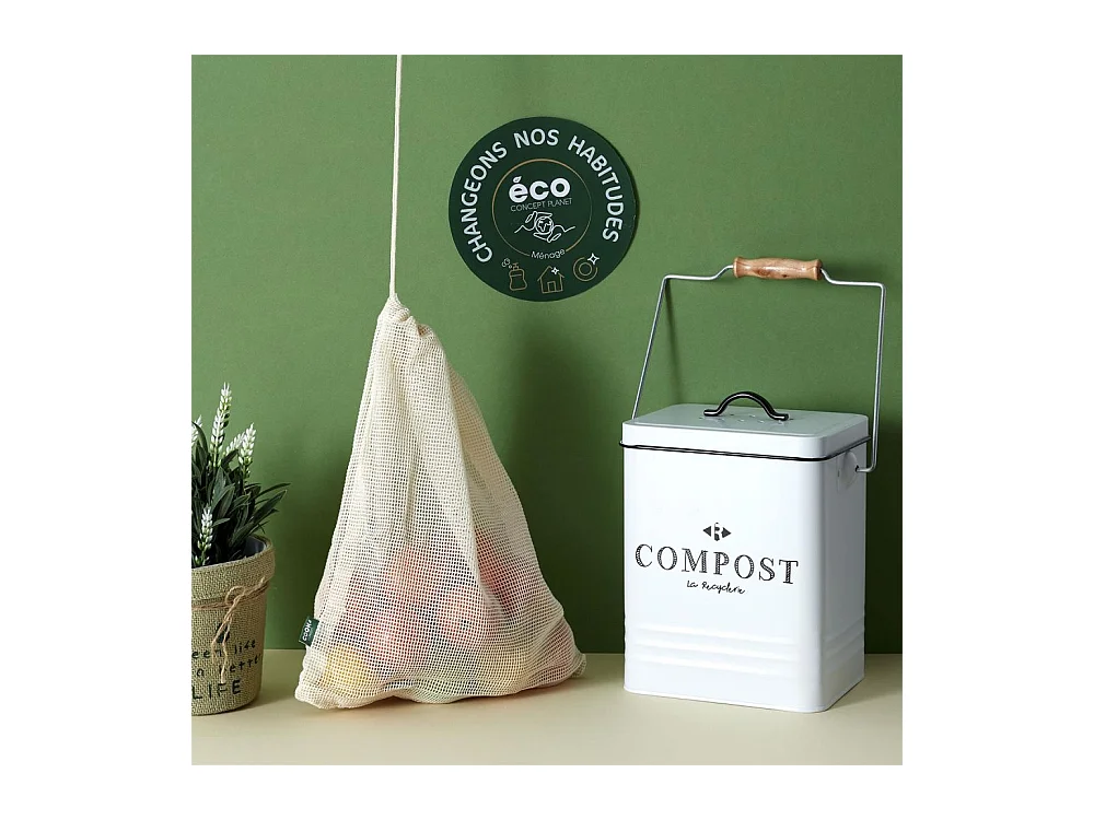 Bidone per compost vintage da 5 litri