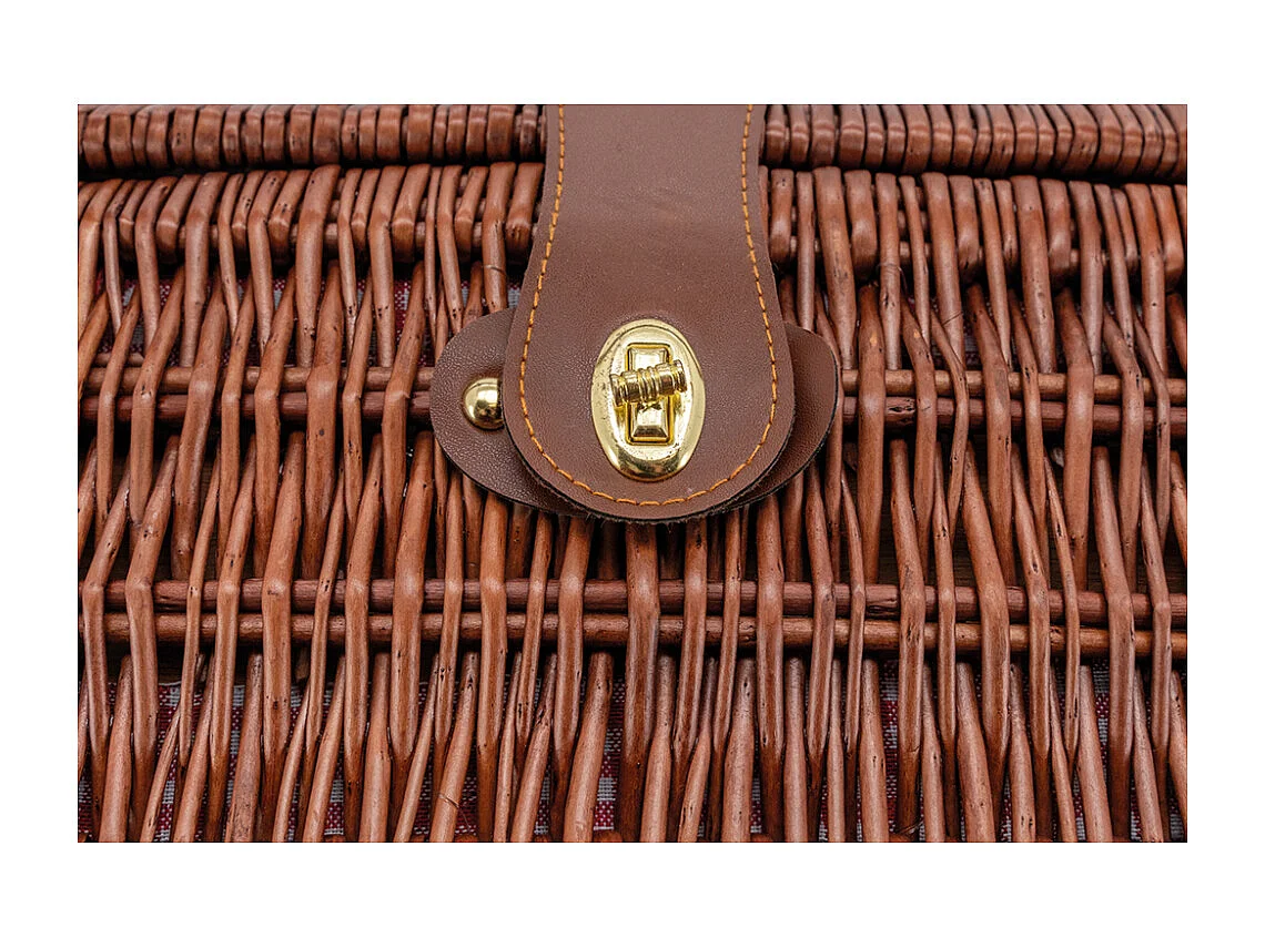 Panier pique-nique en osier naturel Vichy