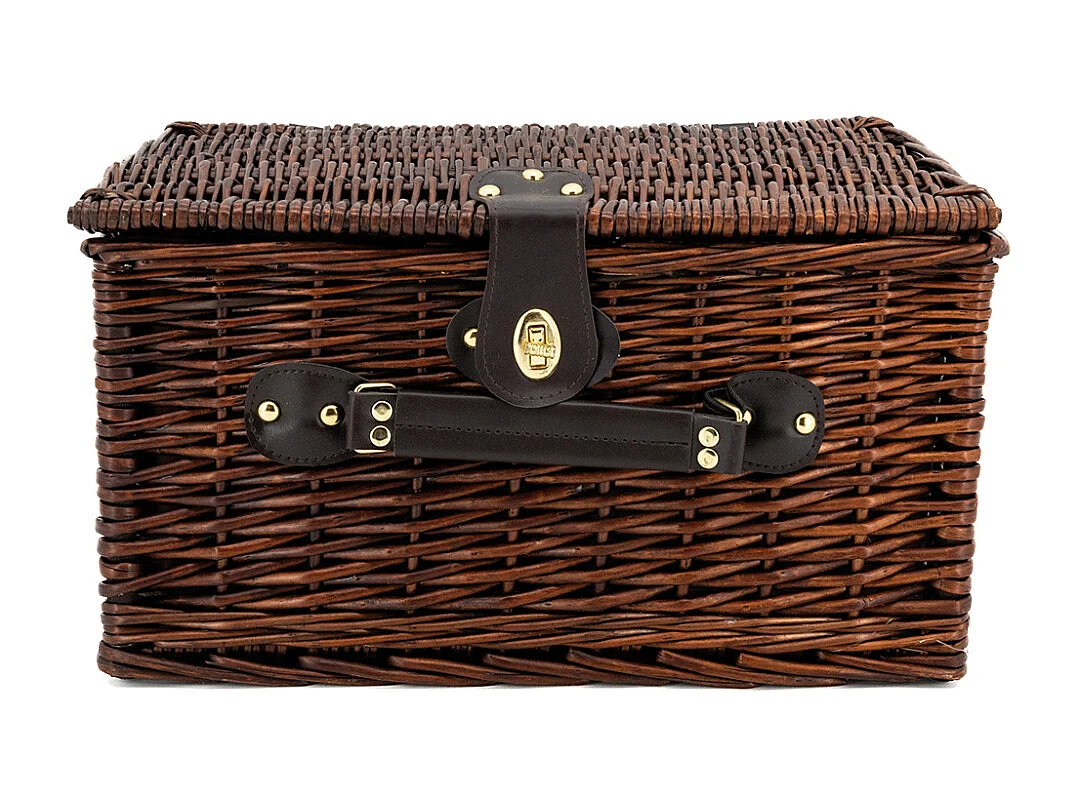 Panier à pique-nique 4 couverts en osier teinté