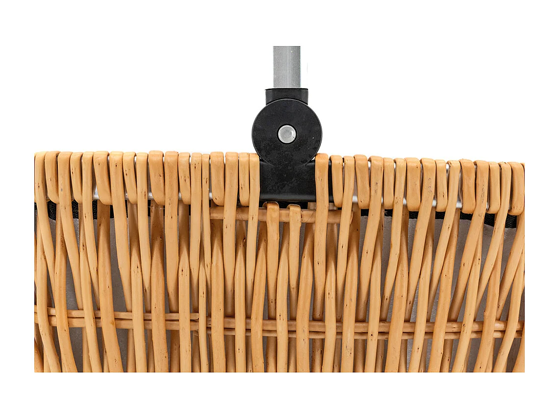 Panier isotherme à anse pliable en osier