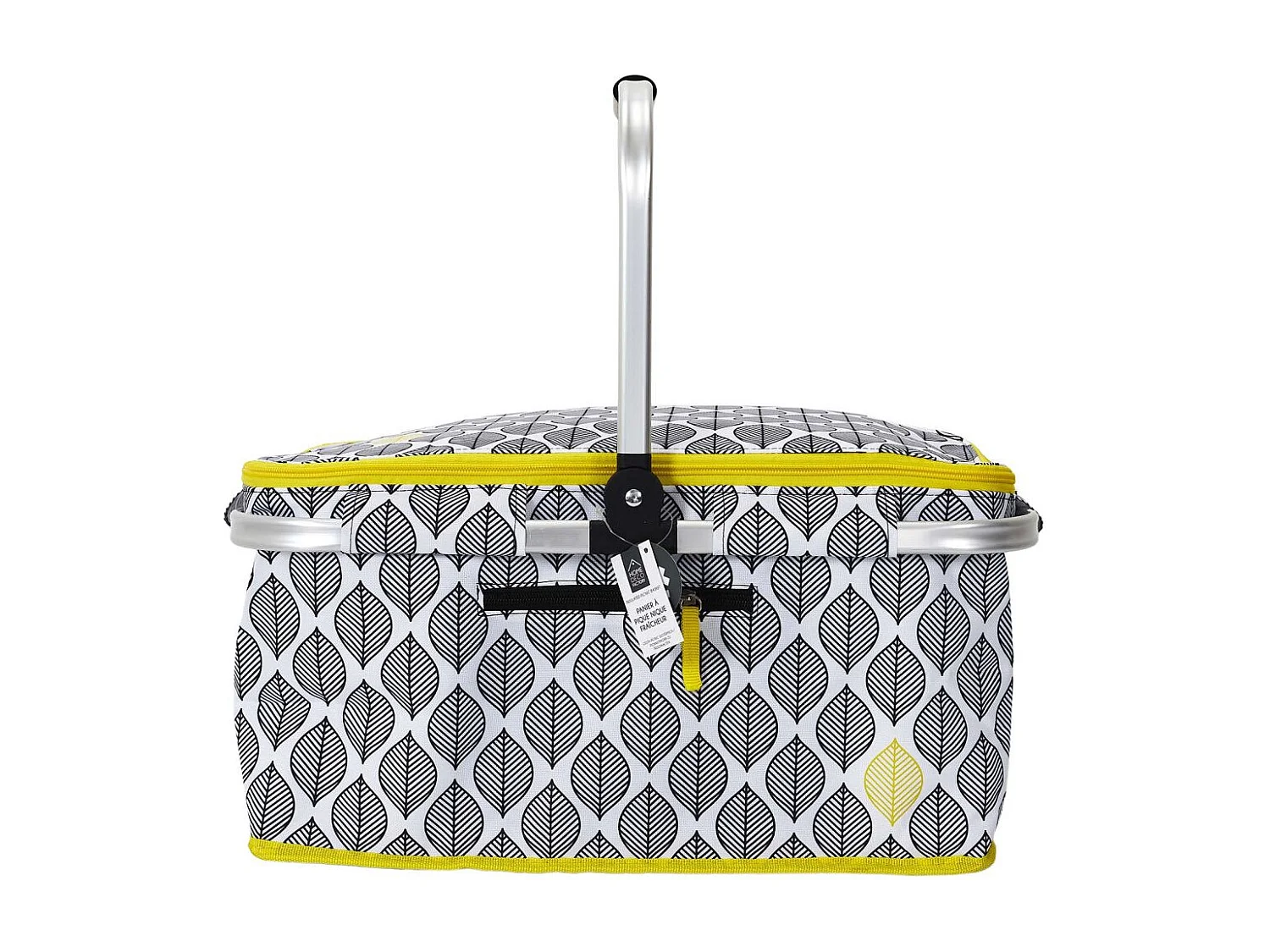 Panier Pique Nique Fraicheur Zeste 25l Gris, Jaune, Blanc