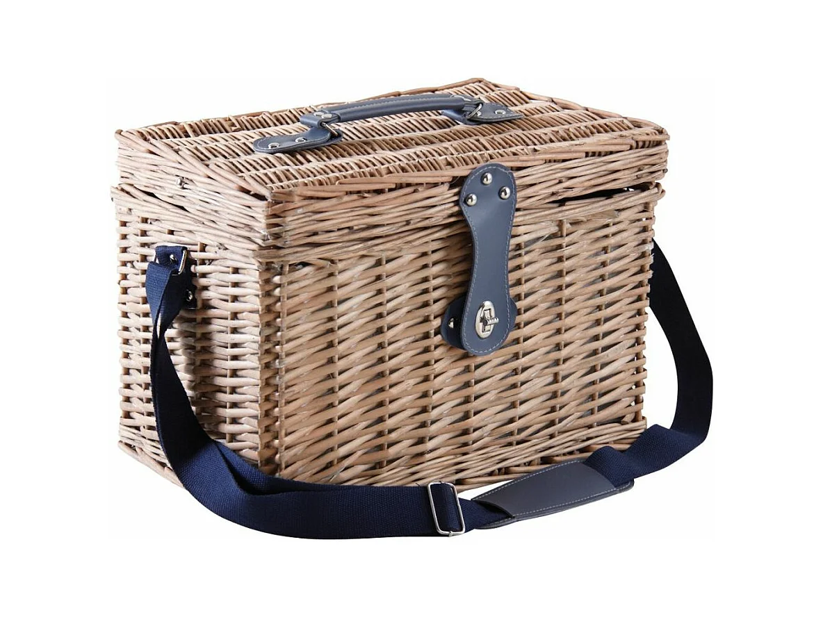 Panier pique-nique en osier gris