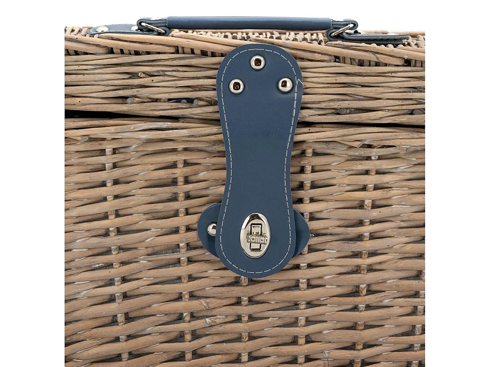 Panier pique-nique en osier gris