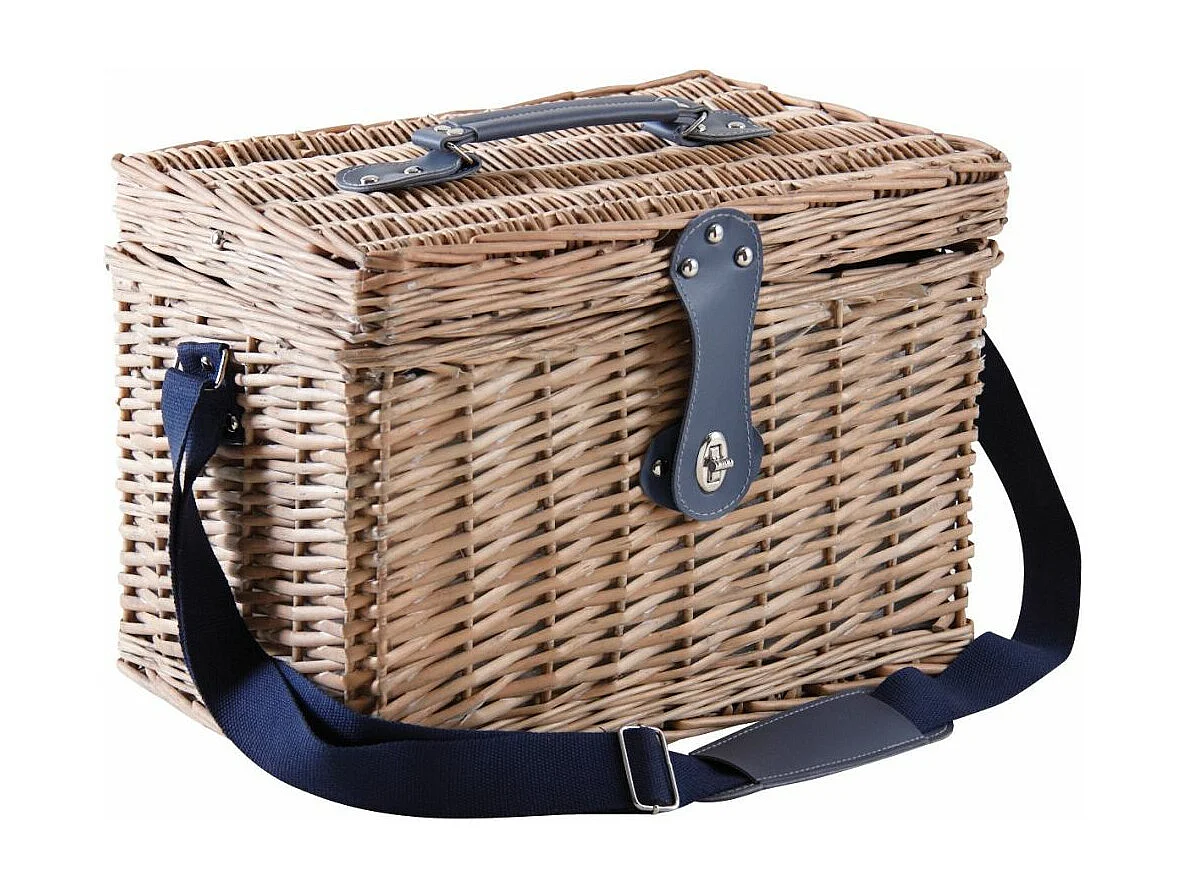 Panier pique-nique en osier gris