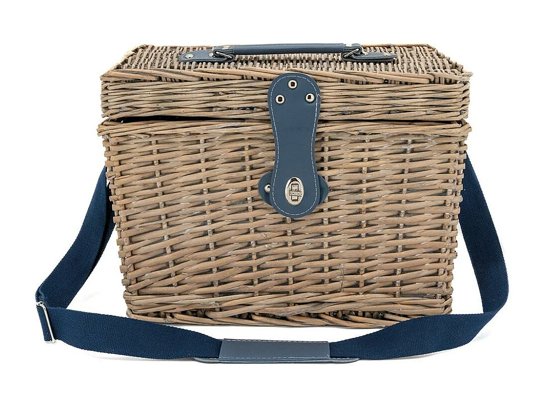 Panier pique-nique en osier gris