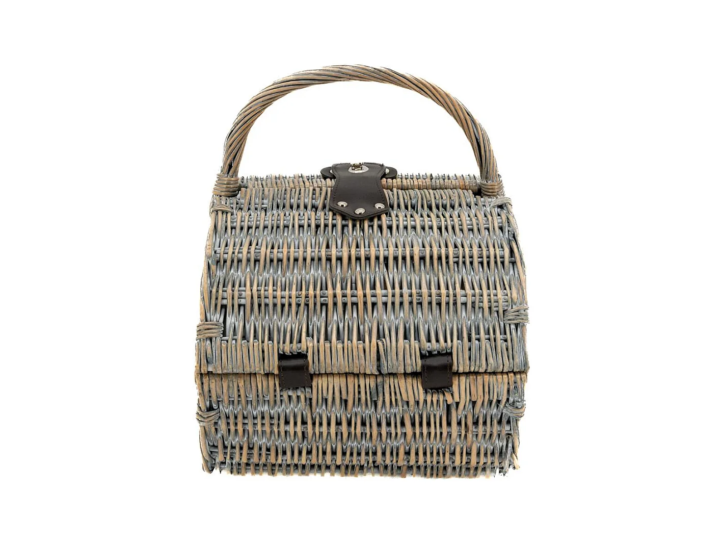 Panier pique-nique 2 personnes osier gris