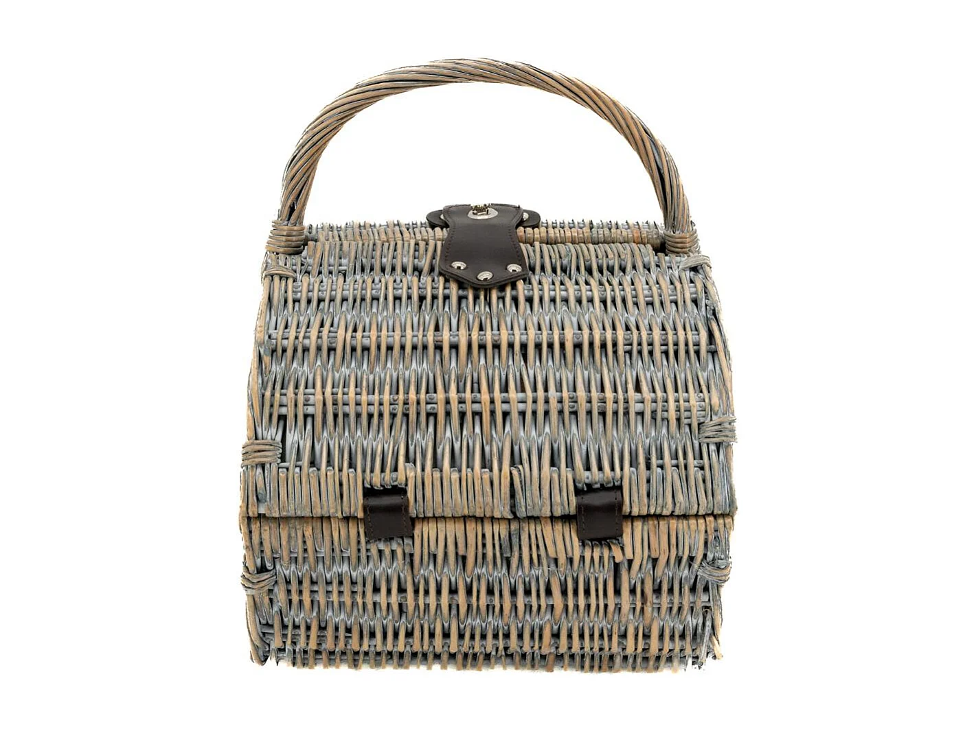 Panier pique-nique 2 personnes osier gris