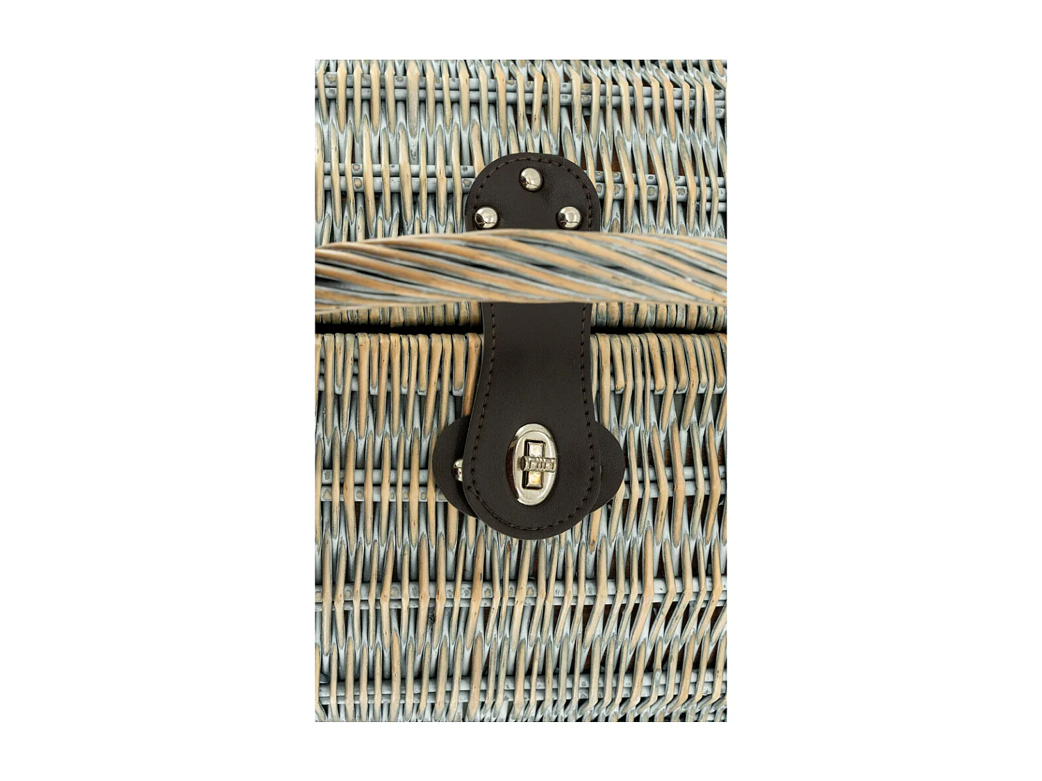 Panier pique-nique 2 personnes osier gris