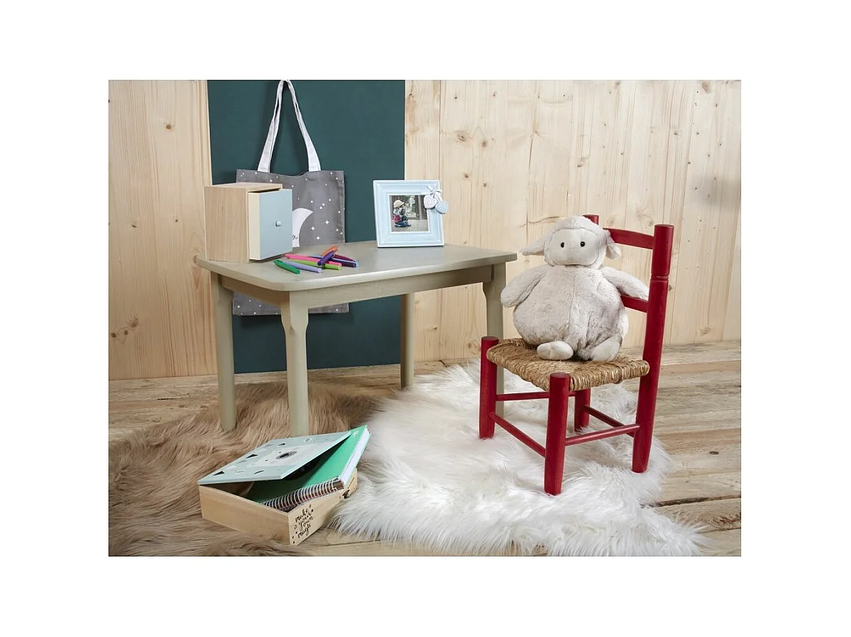Table enfant en hêtre Gris clair