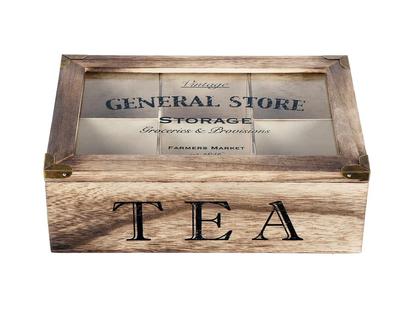 Boite à thés 6 sections General store