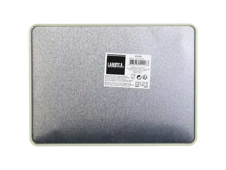 Boîte de Conservation "Ma Boîte à Thé" 20cm Vert