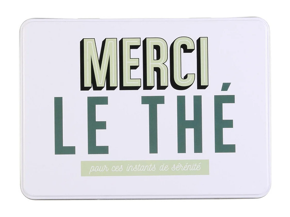 Boîte de Conservation "Ma Boîte à Thé" 20cm Vert