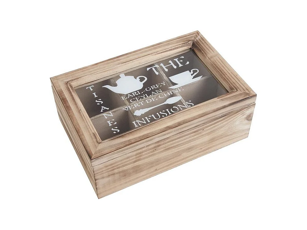 Boite de thé en bois