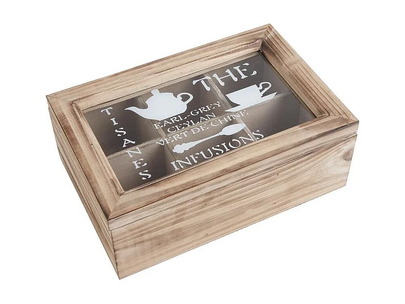 Boite de thé en bois