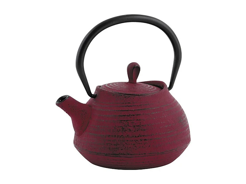Théière en fonte rouge 0.7 litres
