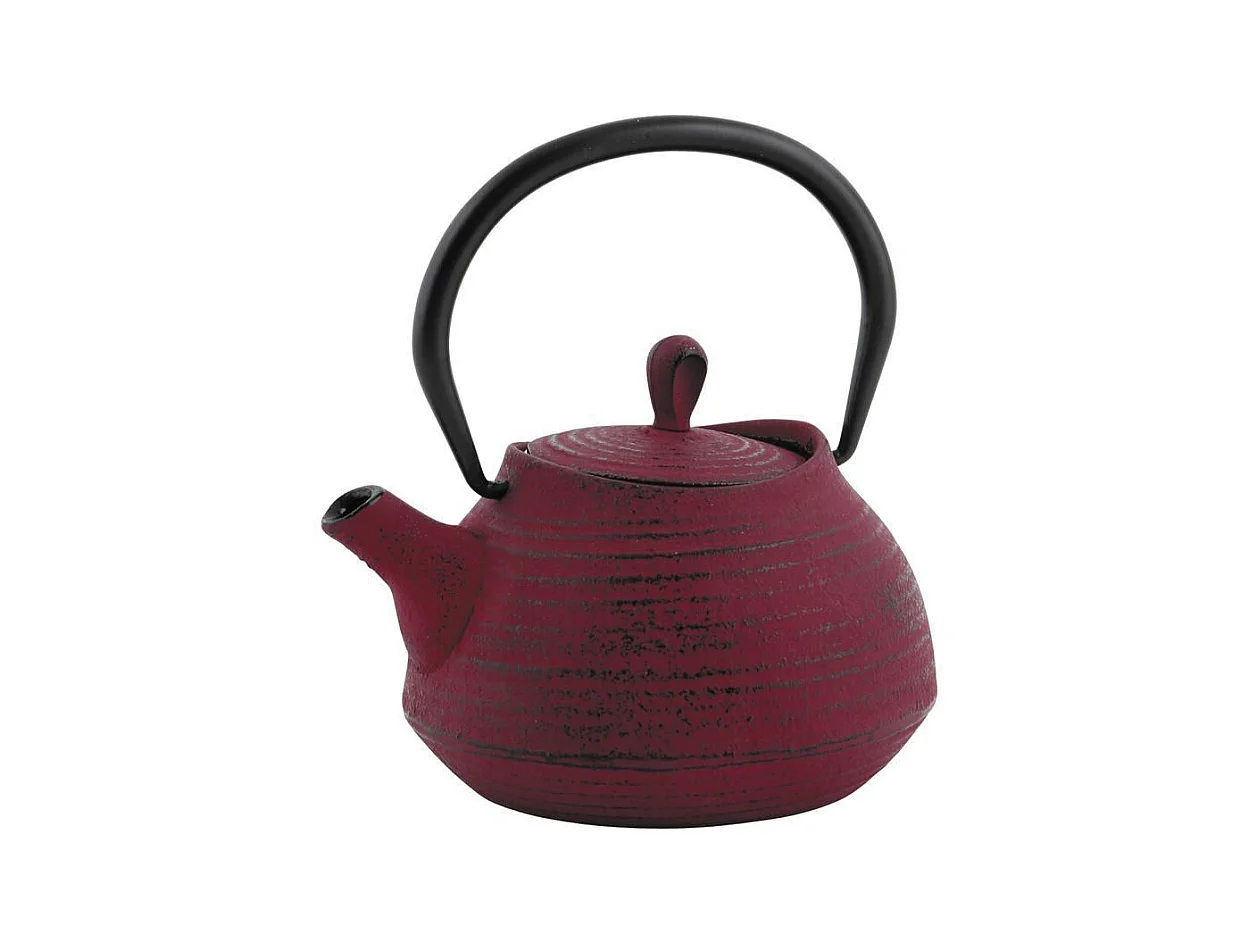 Théière en fonte rouge 0.7 litres