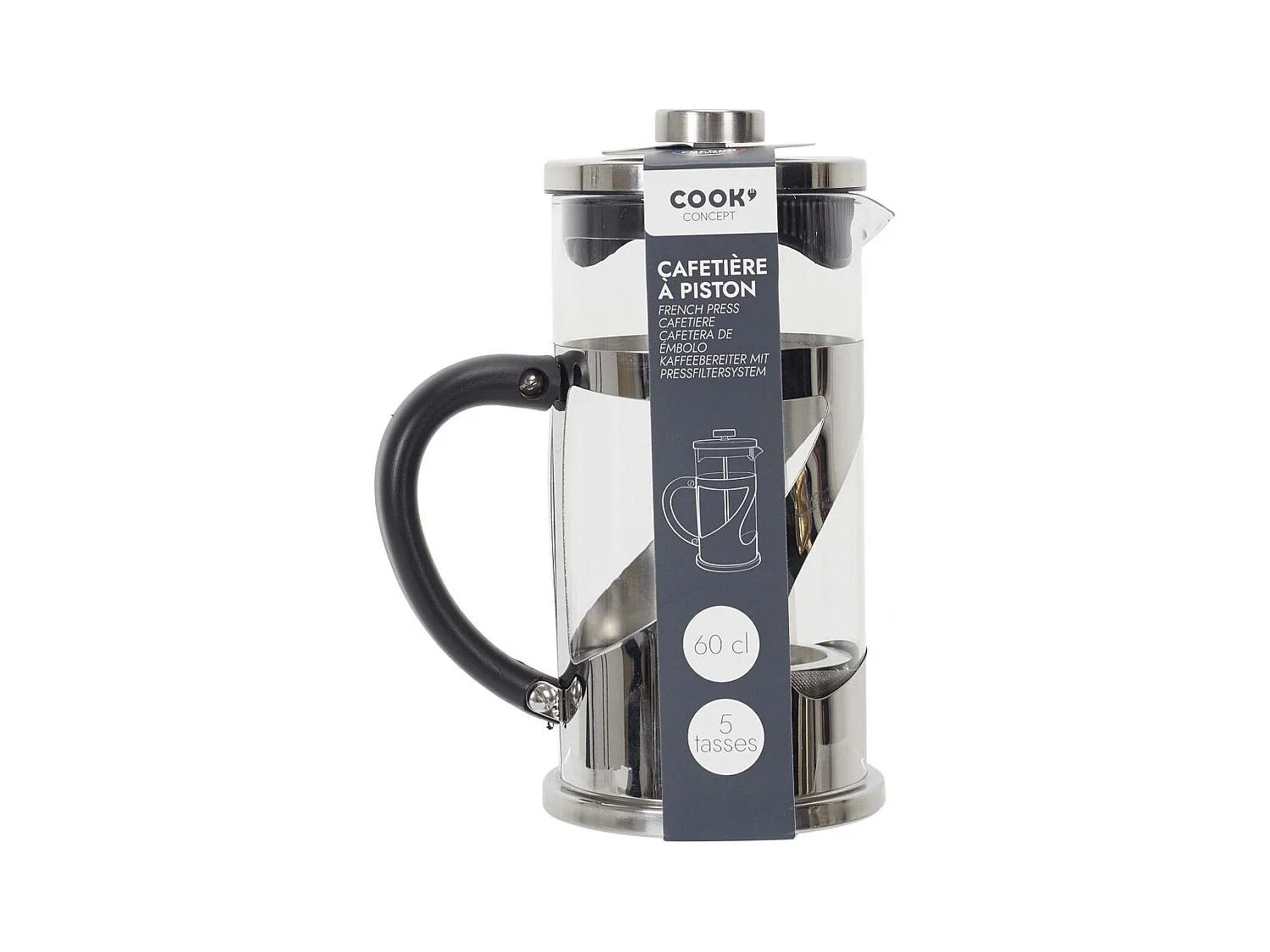 Cafetière à Piston "Dégustation" 60cl Gris