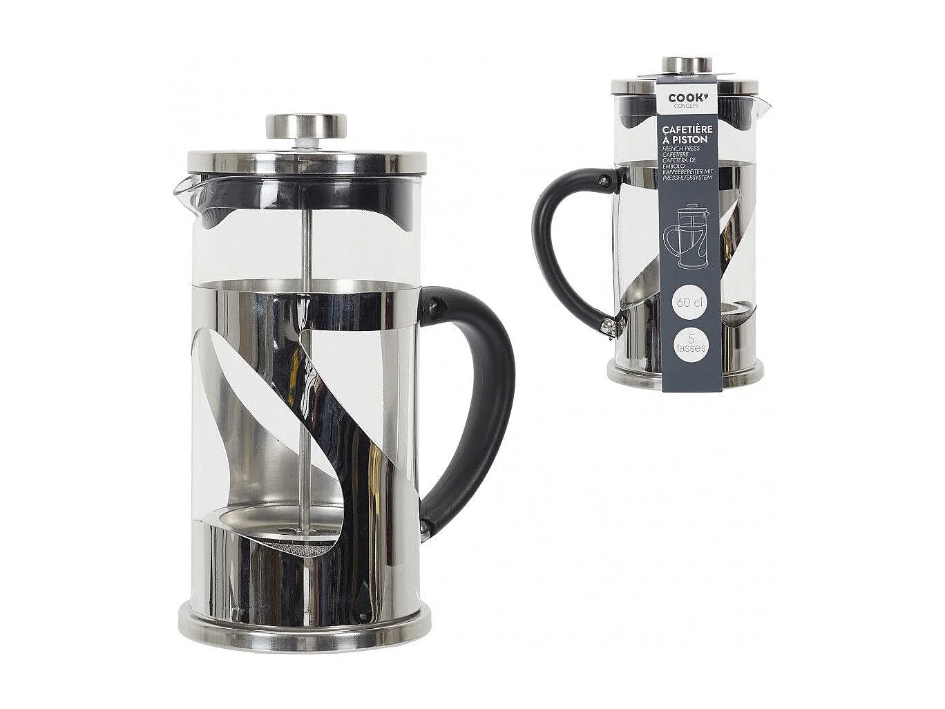 Cafetière à Piston "Dégustation" 60cl Gris